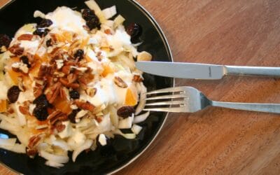 Frisse witlofsalade met mandarijntjes en pecans