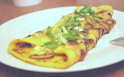 Champignon omelet met geitenkaas
