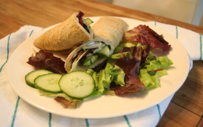 Lunchwrap met geitenkaas en avocado