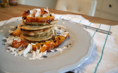 Kokospannenkoekjes met gekarameliseerde sinaasappel