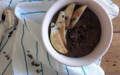 Paleo en Vegan choco ontbijt met peer